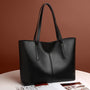 Large-capacity leather shoulder bag